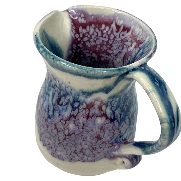 Signed Prescott Arizona Art Pottery Small Pitcher Creamer Tie-Dye Eileen Church - Picture 10 of 11